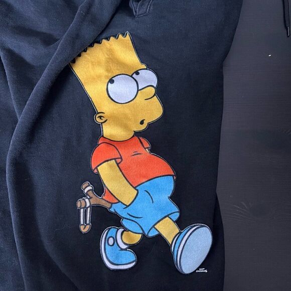 The Simpsons Youth Joggers Sweatpants Size XL Black Bart Problem Child Cotton - Picture 6 of 14